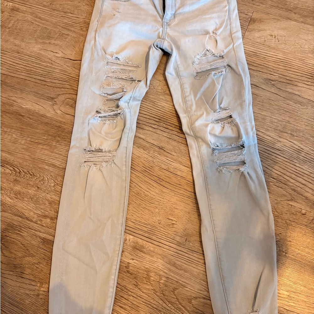 American Eagle Outfitters Light Gray Denim